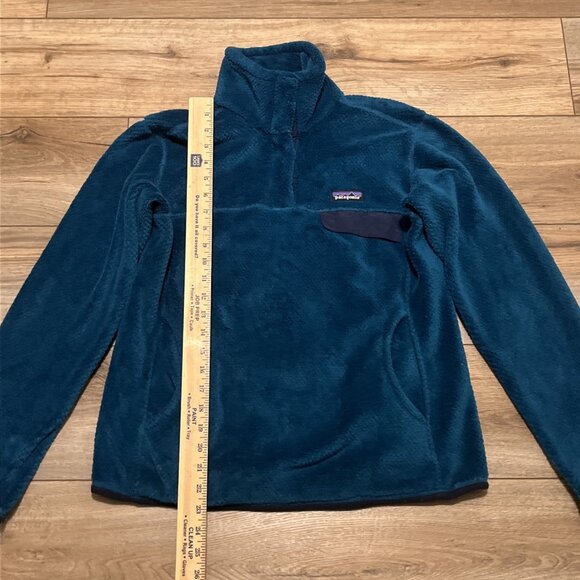 Women's Patagonia Snap T Fleece Jacket SZ Medium Sweater Pullover Blue - Picture 4 of 13